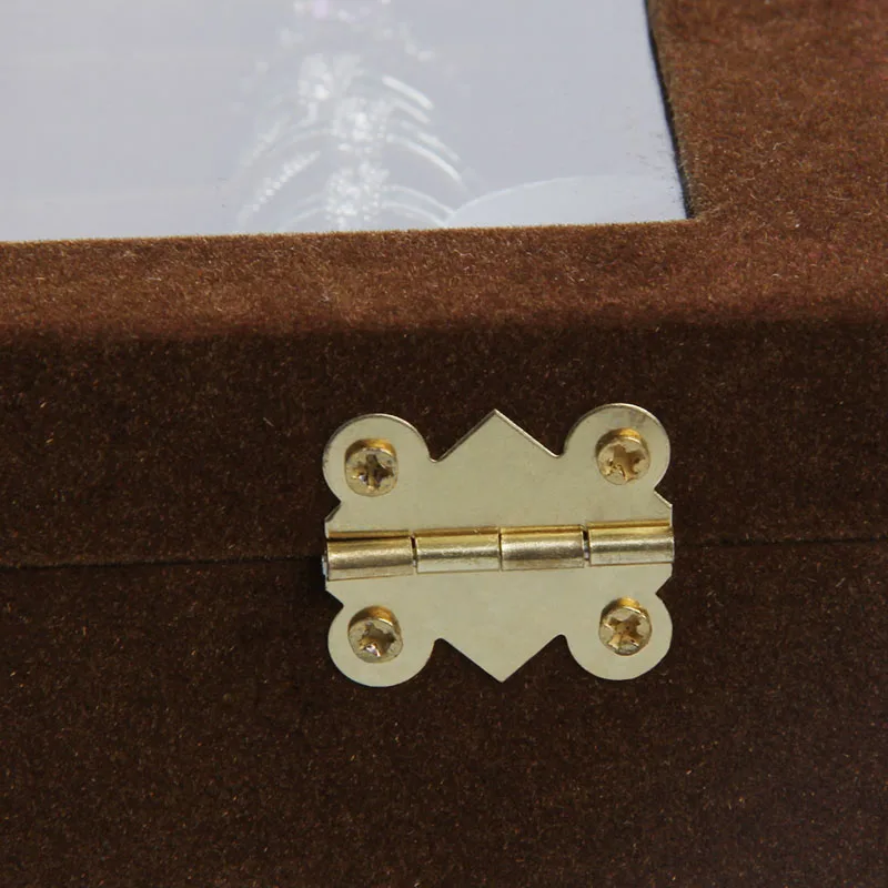 

Velvet Jewelry Organizer Cufflinks Display Holder Earring Ring Box Showcase Tray