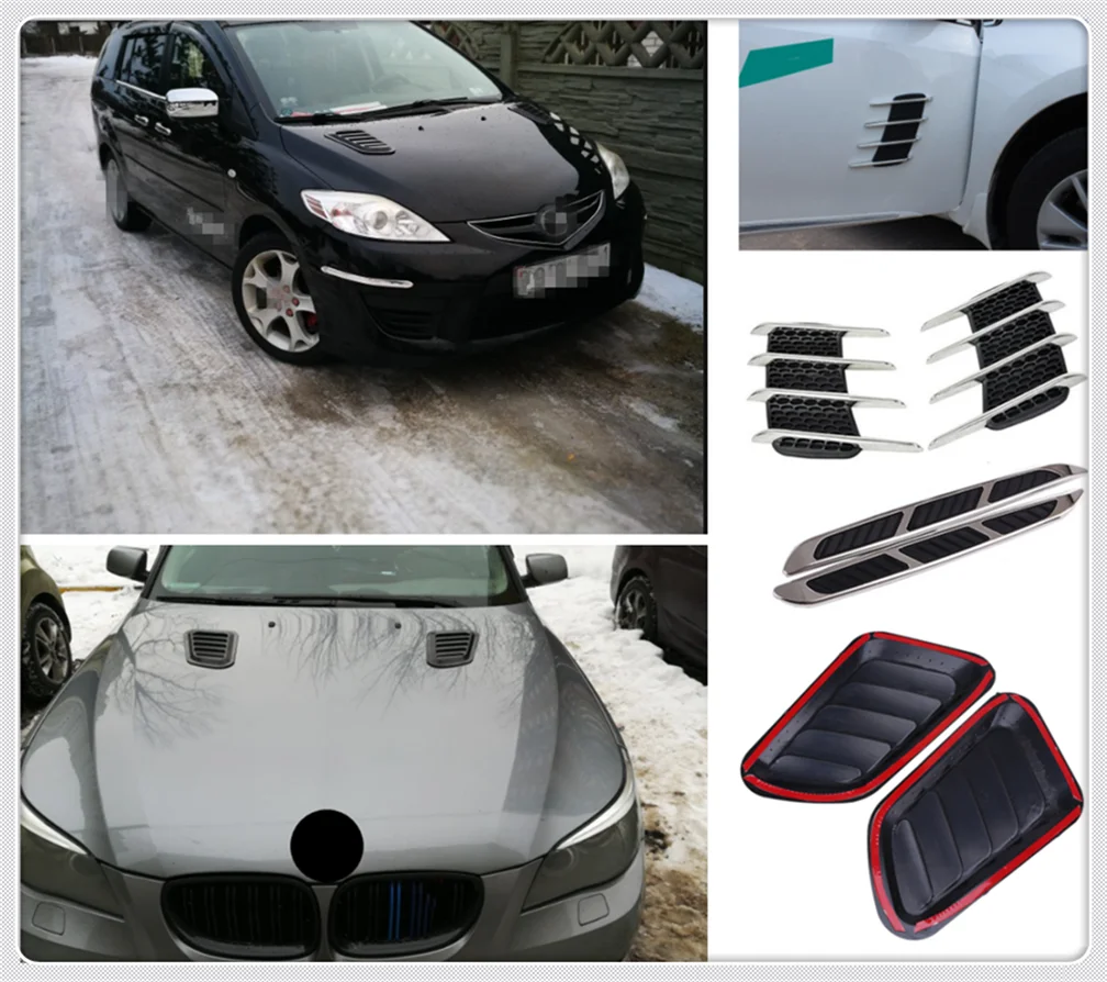 Autocollant de capot décoratif en forme de voiture | simulation de sortie d'air pour Kia Soul Forte5 Cadenza Telluride Pro Venga