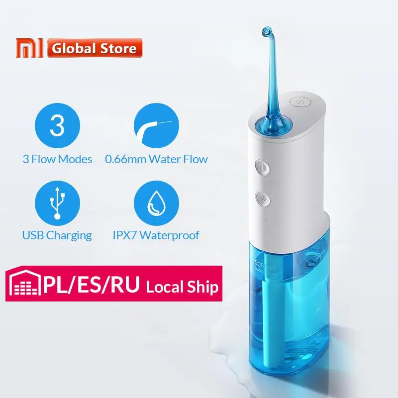 

Xiaomi SOOCAS W3 Oral Irrigator Portable Water Dental Flosser Water Jet Cleaning Tooth Mouthpiece Denture Cleaner Teeth Brush