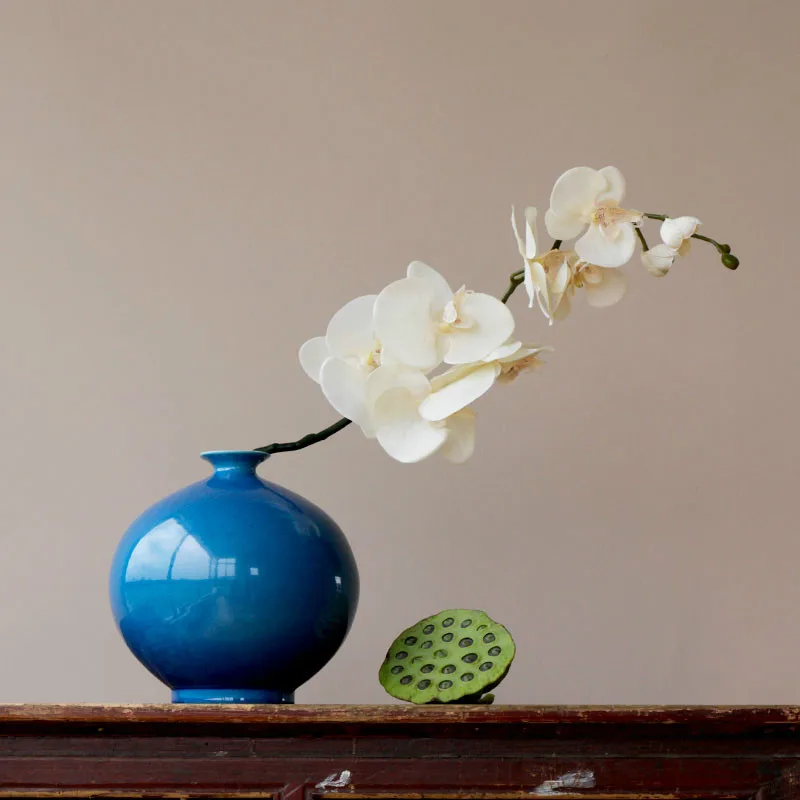 

Modern Home Decor Ceramic Tabletop Flower Vase Color Glaze Pomegranate Shape Porcelain Decoration Vases