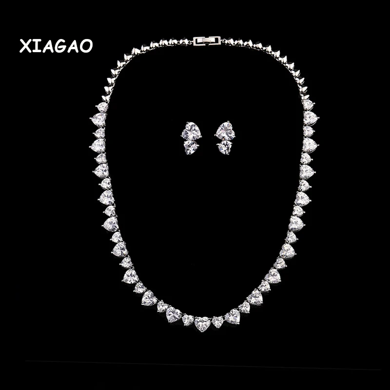 

XIAGAO 2016 New Luxury Party Jewelry Sets Women's Enagement & Wedding Jewelry CZ Necklace + Earrings Wedding Jewelry Sets Gifts