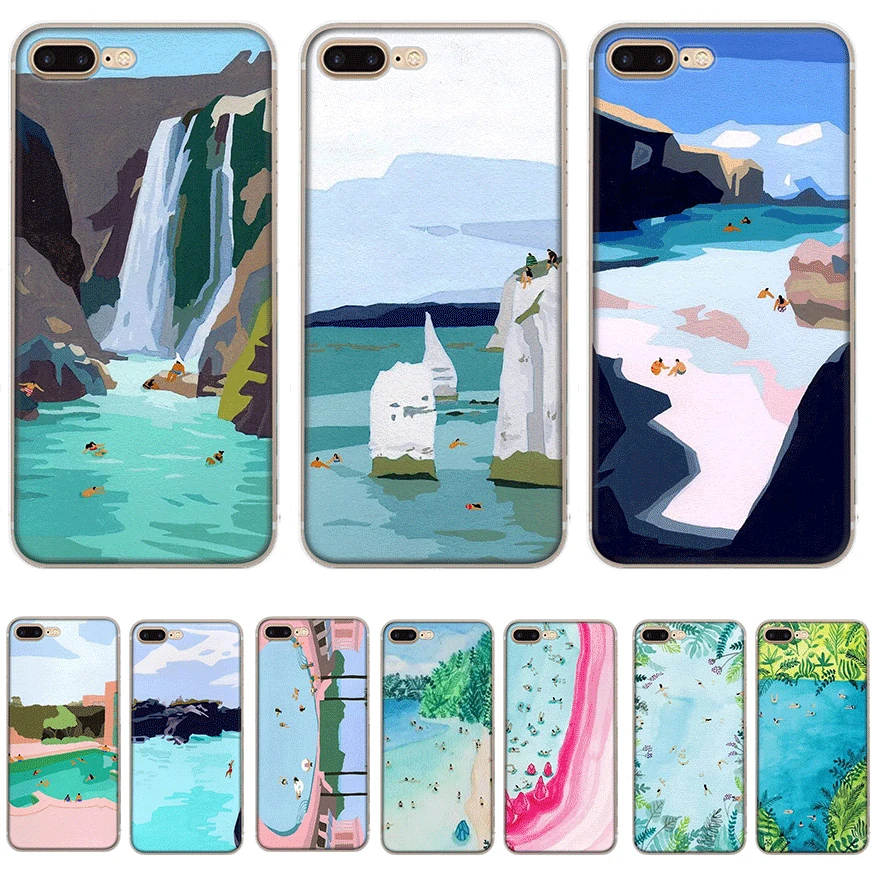 Чехол для телефона iPhone 11 Pro 6 6s 7 8 Plus 5 5S X XS XR Max summer sky плавательный бассейн |