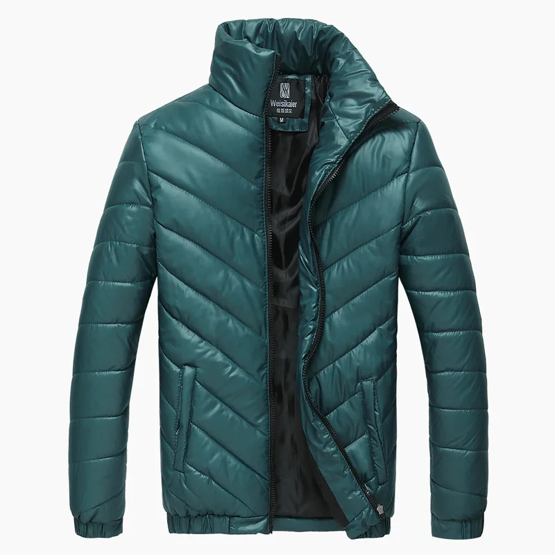 Новинка, Брендовое зимнее пальто с подкладкой, мужская куртка, осенняя зимняя верхняя одежда, мужская повседневная парка, пальто размера плюс M-5XL, 4XL, 5XL, Черная - Цвет: Green