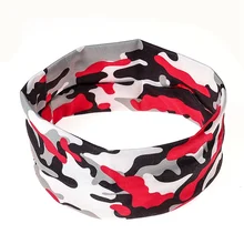 Для женщин Для мужчин печати спорта Sweatband йога оголовье Тренажерный Зал Стрейч руководитель группы Hairband