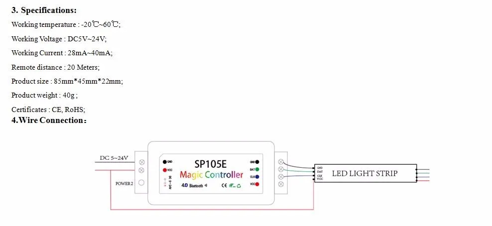 SP105E Bluetooth волшебный контроллер iOs/Android APP DC5-24V WS2801 WS2811 LDP6803 SK6812 WS2812B светодиодный контроллер пикселей