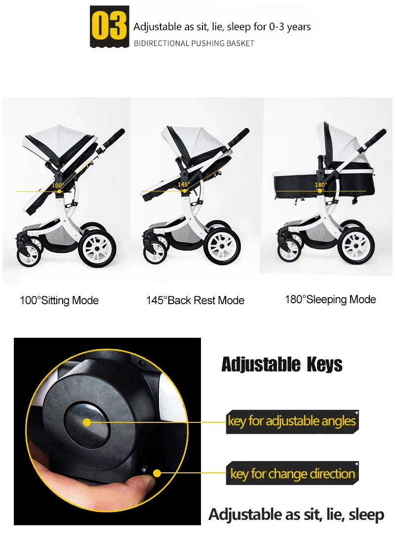 Детская коляска Teknum 2 в 1 с высоким ландшафтом X, детская коляска для новорожденных, 6 детских колясок, бесплатный подарок,, для детей 0-3 лет, кожаная детская коляска