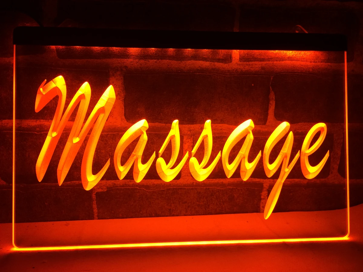LK137 Massage Services Display LED Neon Light Sign home decor crafts-in