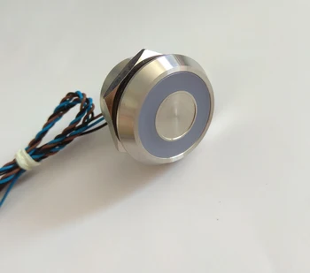

IP68 Waterproof 25mm 5V DC GREEN piezo switch with self locking Fixation Latching normally open stainless steel 316L