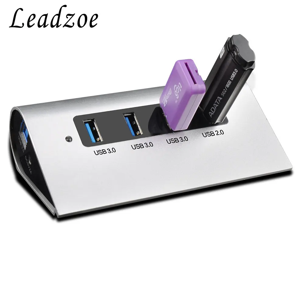 

Aluminum Alloy 3-in-1 4 Port USB 3.0 Hub + TF / SD Card Reader 5Gbps Supper Speed for Computer Tablet PC Mobilephone Sivler