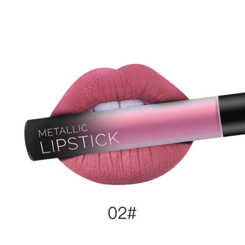 Pudaier Красота Губы Макияж Водонепроницаемый блеск для губ матовая Lip Stick косметический Долгое пигмент жидкая губная помада