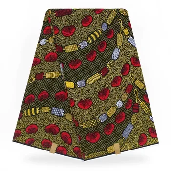 

High Quality African Veritable Veritable Wax African Real Guaranteed Pagne Wax Veritable Wax 6 Yards/Lot For Women Dress Soft
