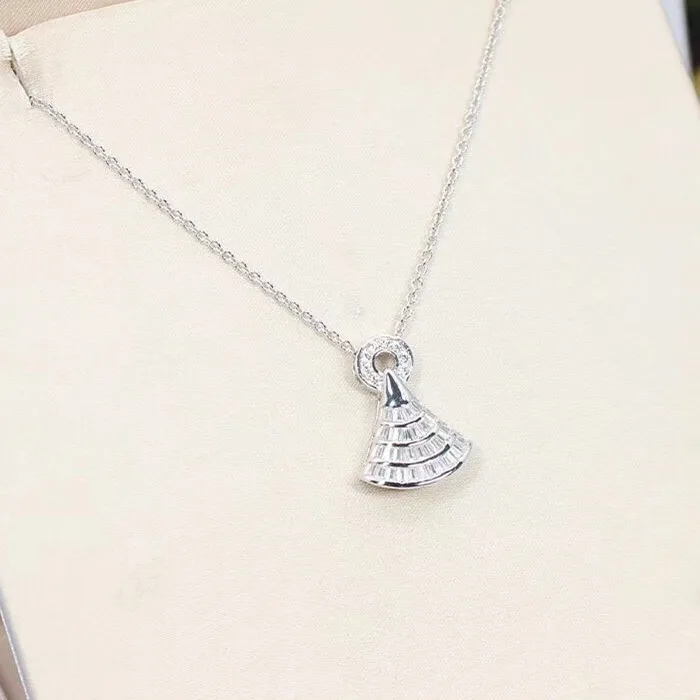 

Designer Fashion 925 Sterling Silver Jewelry 3A Cubic Zirconia Party Necklace