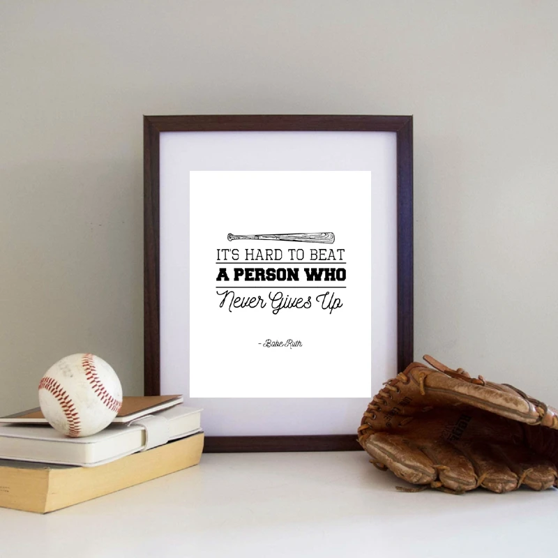 Baseball Quote Canvas Prints