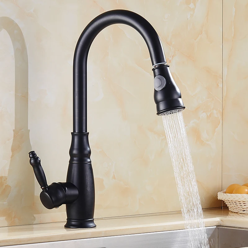 

Europe and the kitchen sink faucet basin faucet kitchen sink faucet Full Copper rotary antique hot and cold water faucet