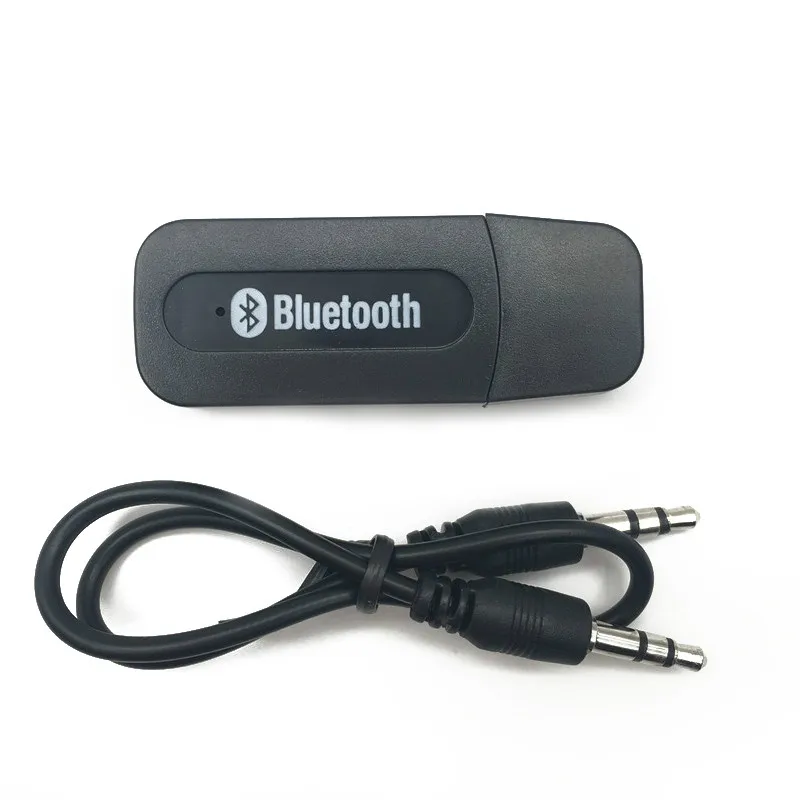 USB Bluetooth Aux беспроводной портативный мини Автомобильный Bluetooth музыкальный аудио приемник адаптер 3,5 мм стерео аудио для iPhone Android телефонов - Формат цифровых медиаданных: Black