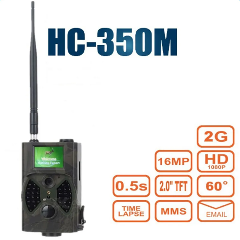 HC350M Photo Traps Hunting Camera 16MP Outdoor Wildlife Hunting CameraSurveillance Trail Hunting Camera Trap Trail GPRS MMS GSM