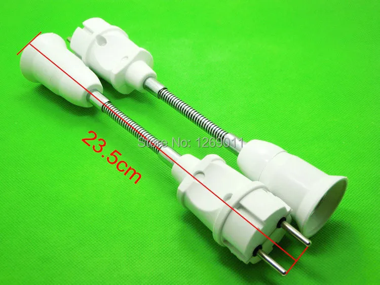 

High Standard EU Plug AC Power Lamp base to Screw E27 LED Lighting Bulb Socket converter Flexible extended Holder