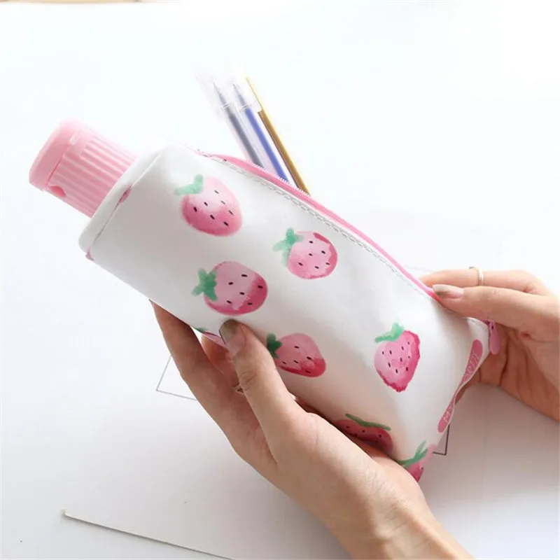 Креативная зубная паста с ароматом клубники Kawaii пенал для карандашей карандашом
