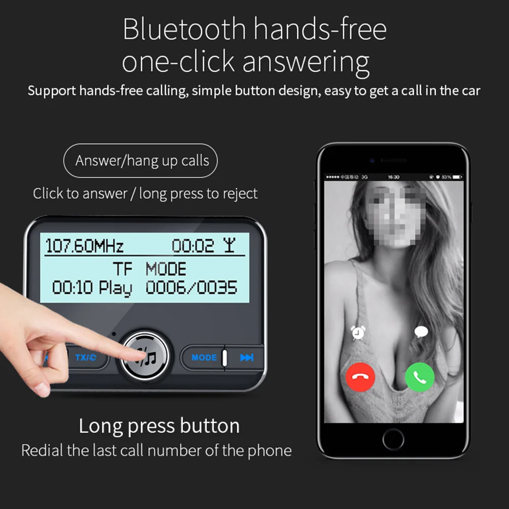 Автомобильный радиоприемник DAB с антенной fm передатчик Bluetooth 4 2 Handfree комплект Aux