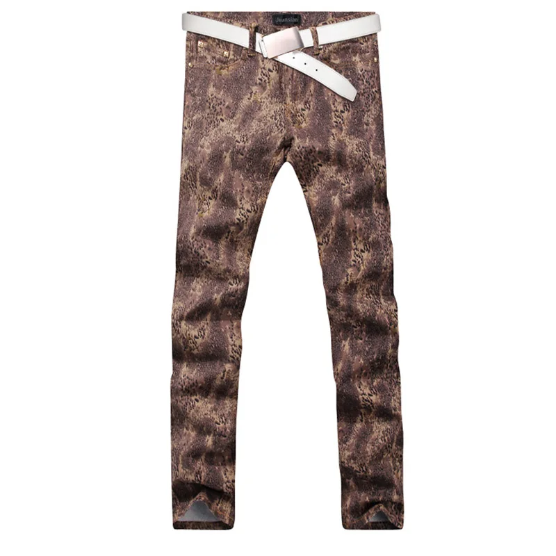 2017 new fashion straight leg jeans long men male printed denim pants cool cotton designer good