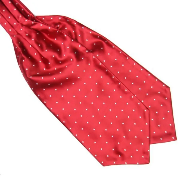 Горошек мужские длинные шелковые шарфы/галстук Аскот платок-галстук нежные мужчины