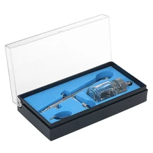 KKmoon аэрография двойного действия Аэрограф в наборе 0,5 мм Насадка распылитель краски с 25cc стеклянная банка гаечный ключ пипетка