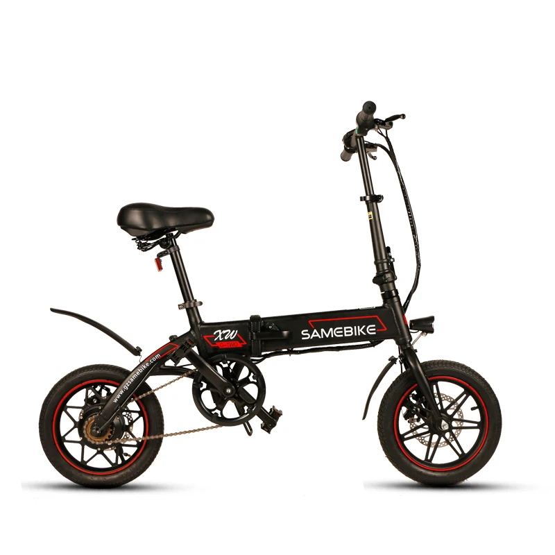 Discount Samebike Aluminum Alloy Foldable Electric Bicycle 36V7.5Ah Electric Bicycle Tires 14" X 1.75" Electric Bike 2