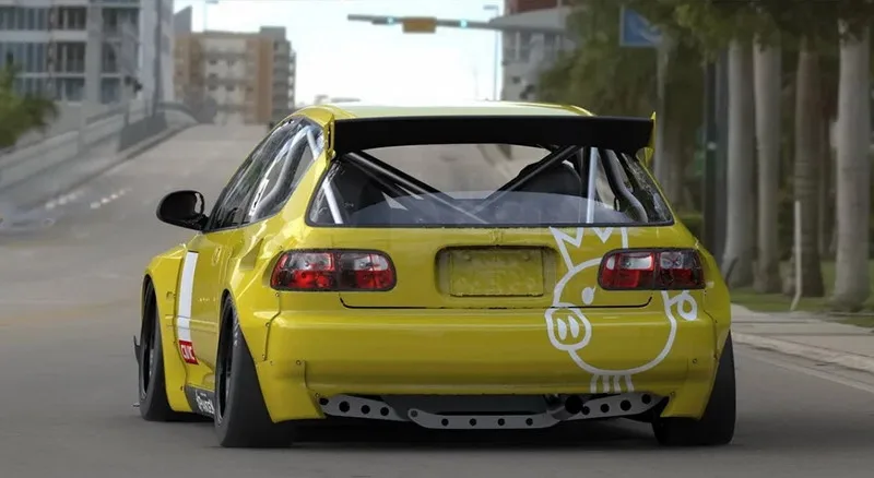 1992-1995 Honda Civic Hatchback (EG) Pandem Style Body Kit FRP (20) - 