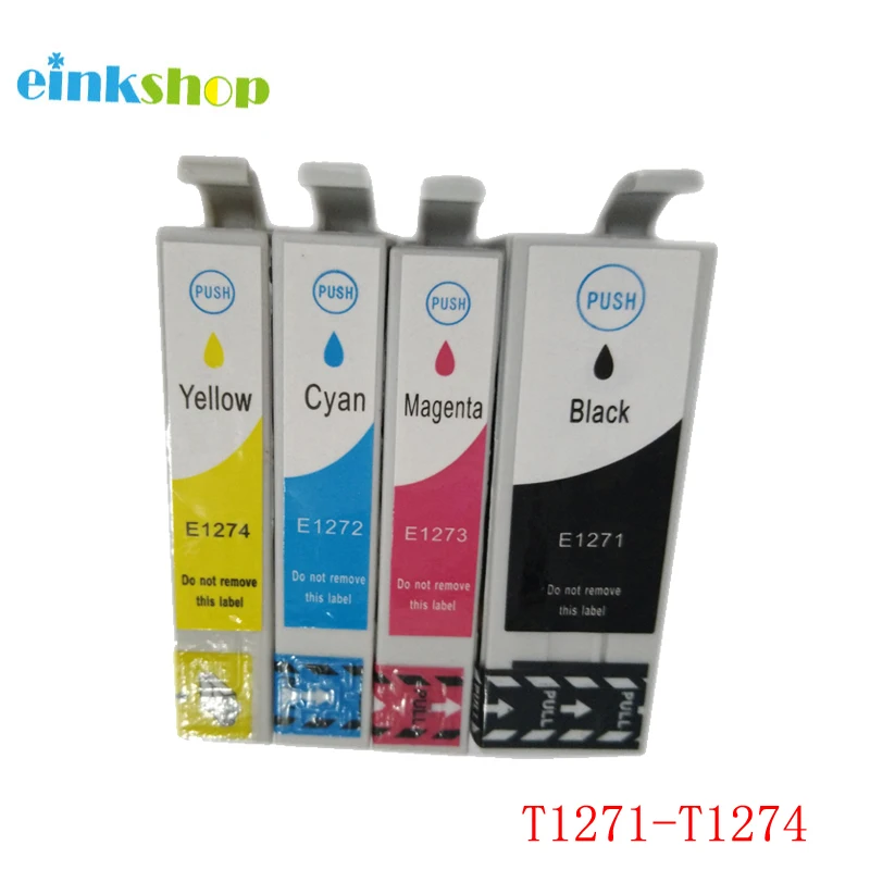 

4PK T1271 T1272 T1273 T1274 Ink Cartridge Inks for Epson WORKFORCE 633/635