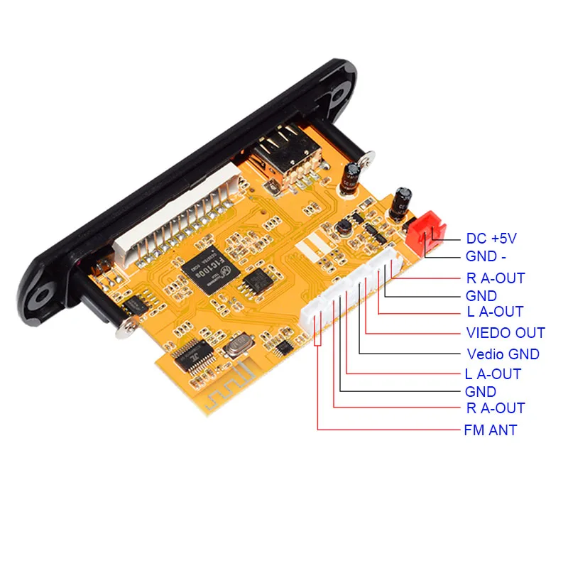 Bluetooth приемник модуль стерео медиа аудио фильм MP3 доска DIY Smart tv BOX DDR2 DVD плеер комплект видео TF UDisk RF Радио пульт