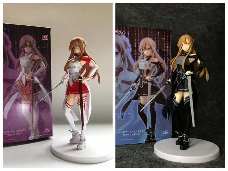 In box 18CM Sword Art Online Yuuki Asuna Stand Figure SAO Girl Collection Toys