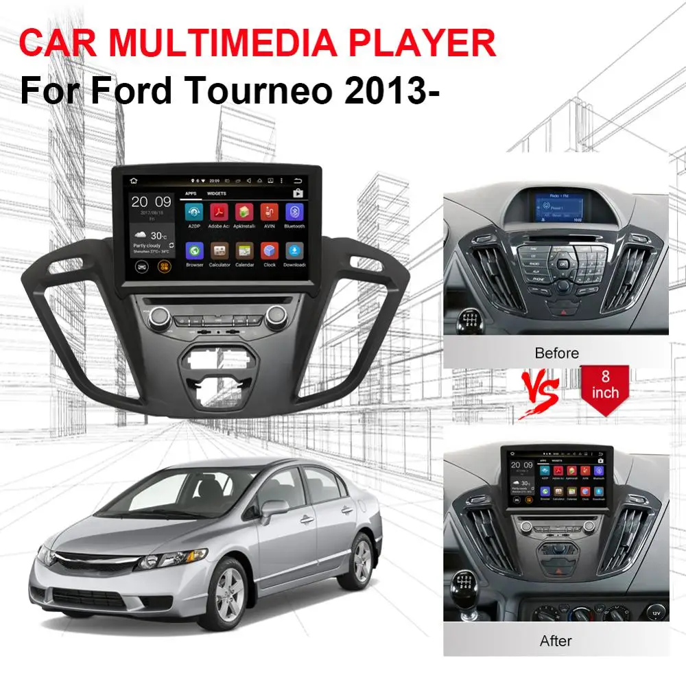 Sale Android 8.0 Octa Core 4GB RAM Car Radio Stereo with Bluetooth For Ford Tourneo 2013- Car DVD Multimedia Player Wifi DAB+Aux USB 4 Sale Android 8.0 Octa Core 4GB RAM Car Radio Stereo with Bluetooth For Ford Tourneo 2013- Car DVD Multimedia Player Wifi DAB+Aux USB 4