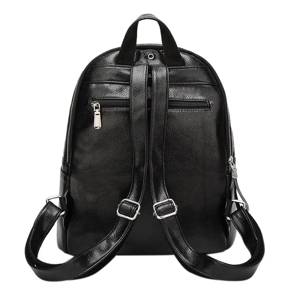 Banabanma Для женщин Повседневное ПУ Путешествия Рюкзак Multi-карман на молнии плечи мешок школьный сумки черный Универсальный 2017 ZK30