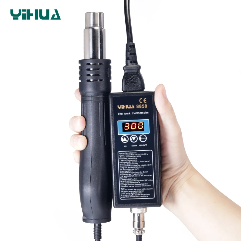 Новая Большая Мощность YIHUA 8858 110 В 220 портативная BGA наладочная станция для пайки