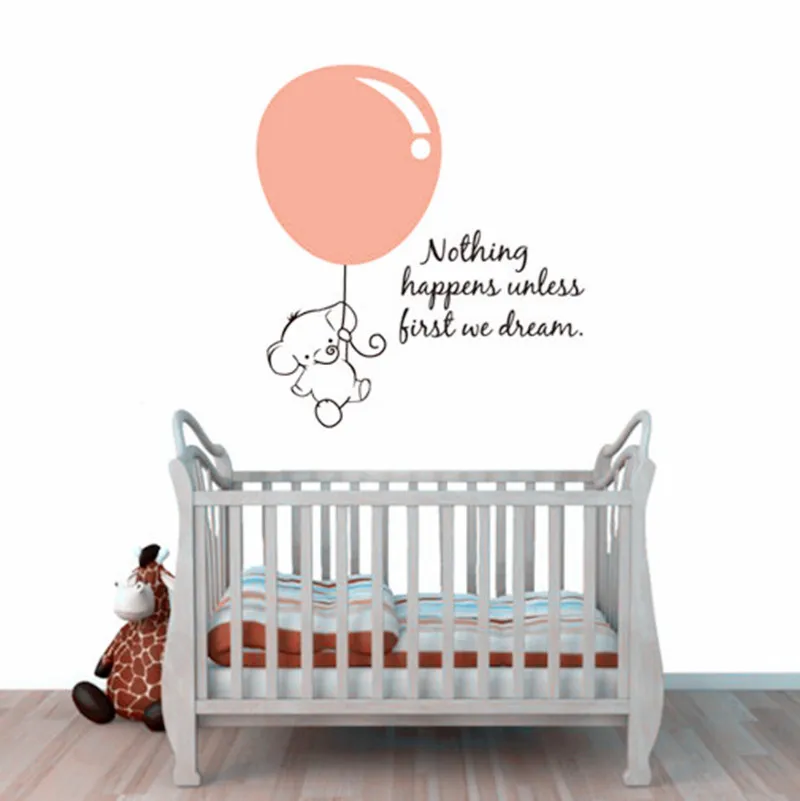 baby room elephant wall art