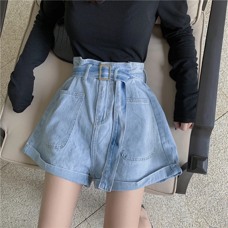 high waisted flare shorts