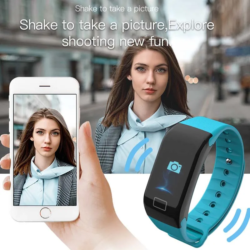 Greentiger F1 Plus Smart band Blood Pressure Waterproof Color Screen Sports Smart Bracelet Heart Rate Monitor Smart Wristband