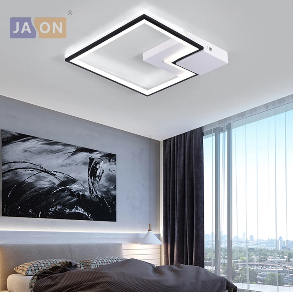

LED Modern Iron Acryl Square Black White LED Lamp.LED Light.Ceiling Lights.LED Ceiling Light. Ceiling Lamp For Foyer