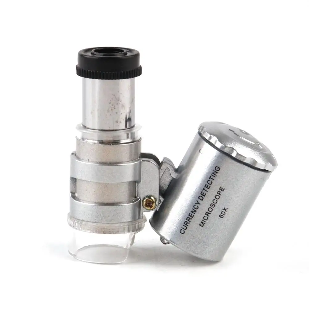 

Xinxiang Microscope 60X Mini High Difinition Microscope Jeweler Loupe Lens Illuminated Magnifier Glass With LED UV Light