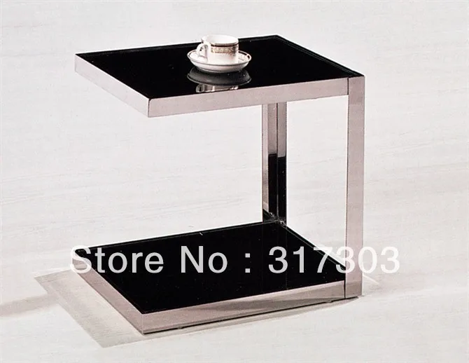 

small table beside sofa, glass tea tables with wheel, stool livingroom furniture,coffee table,color glass painting891