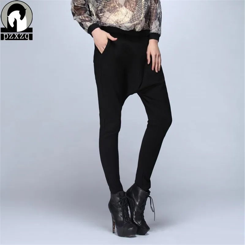 Aliexpress.com : Buy Women Solid Color Elastic Harem Pants Business ...