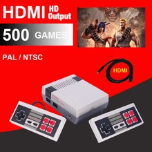 HDMI HDคลาสสิกย้อนยุคเล่นเกมมือถือครอบครัวมินิทีวีวิดีโอเกมคอนโซลBuilt-In 500/600เกมกับ4/2ปุ่มควบคุม