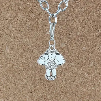 

100pcs Los amigos son angeles en la tirra Floating Lobster Clasps Religion Charm Beads Fit Charm Bracelet DIY Jewelry 19x37mm