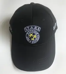 Biohazard STARS S.T.A.R.S. РПД логотип енот полиции деп вышивка шляпа черный косплей Бейсболка