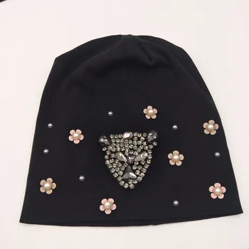 

B18900 hot sale new arrive fashion applique beanie hat