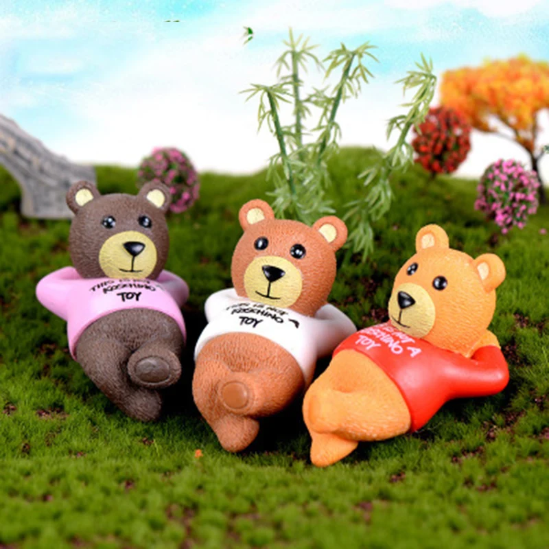 

ZOCDOU 1 Piece Black Bear Sleep Vacation Holiday Oso Chile Russian Federation Model Statue Car Figure Ornament Miniatures Gift