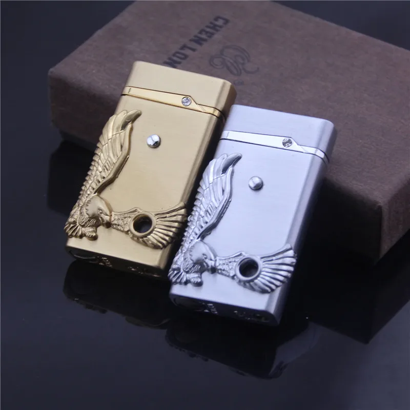 Refillable Men Smoking Gas Lighter Thunder Metal Cigarette Lighter