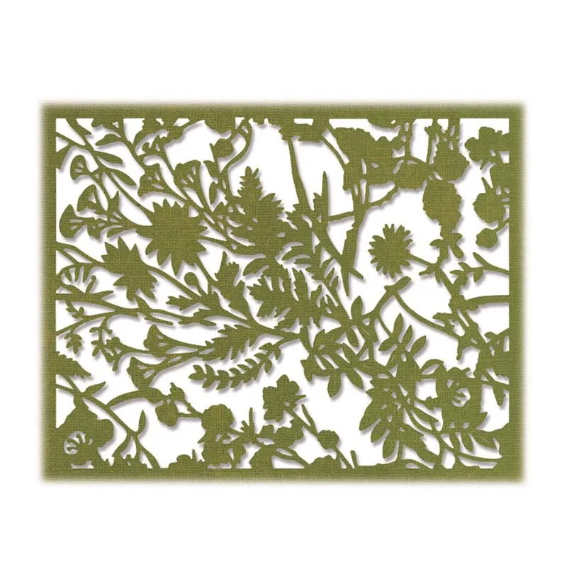 

Ufurty Handcraft Metal Cutting Dies Spring scenery Frame Embossing Die Stencil for DIY Scrapbooking Album Card Decorative