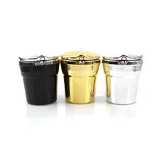 Автомобильный Портативный пепельница с Светодиодный индикатор огнеупорный материал стайлинга автомобилей для Универсальный держатель авто аксессуары для украшения дома