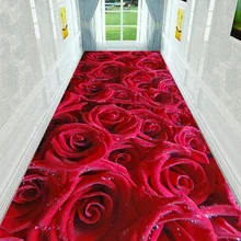 100*200 см заказной 3D Цветочный растительный Коврик для прихожей пасторальные коврики коврик для коридора мягкий проходной лестницы Противоскользящий длинный коврик для бега